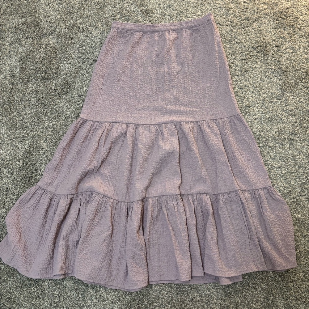 Elegant Lavender Tiered Skirt